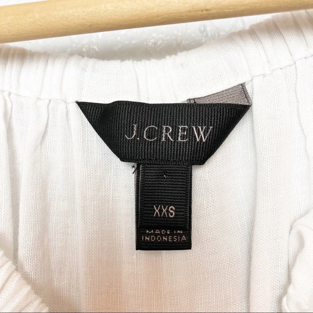J. Crew rainbow off shoulder linen mini dress